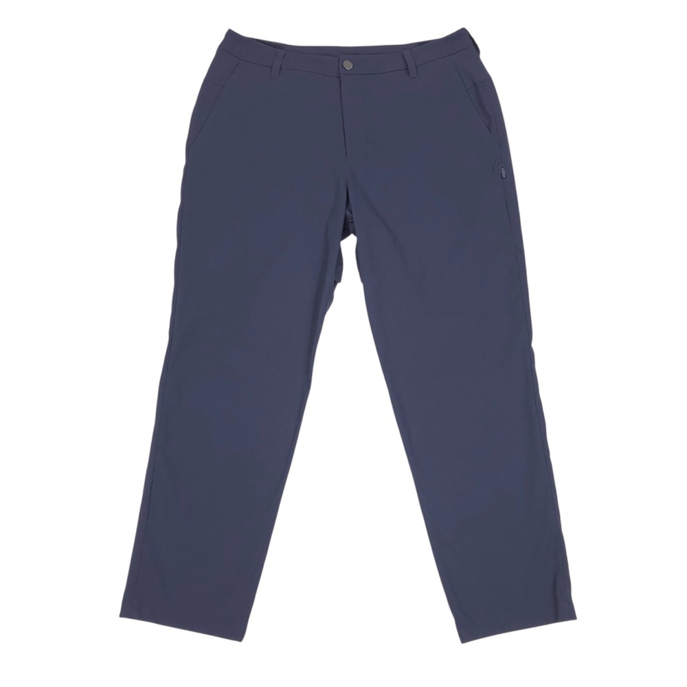 Lululemon Men's Commission Golf Pants Size 33 33X27 Stretch Blue Tapered Legs